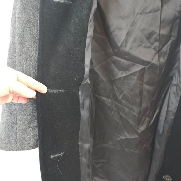 Womens 6 Fall Winter Warm Casual Hooded Dark Gray Black Peacoat Kristen Blake - Picture 14 of 16